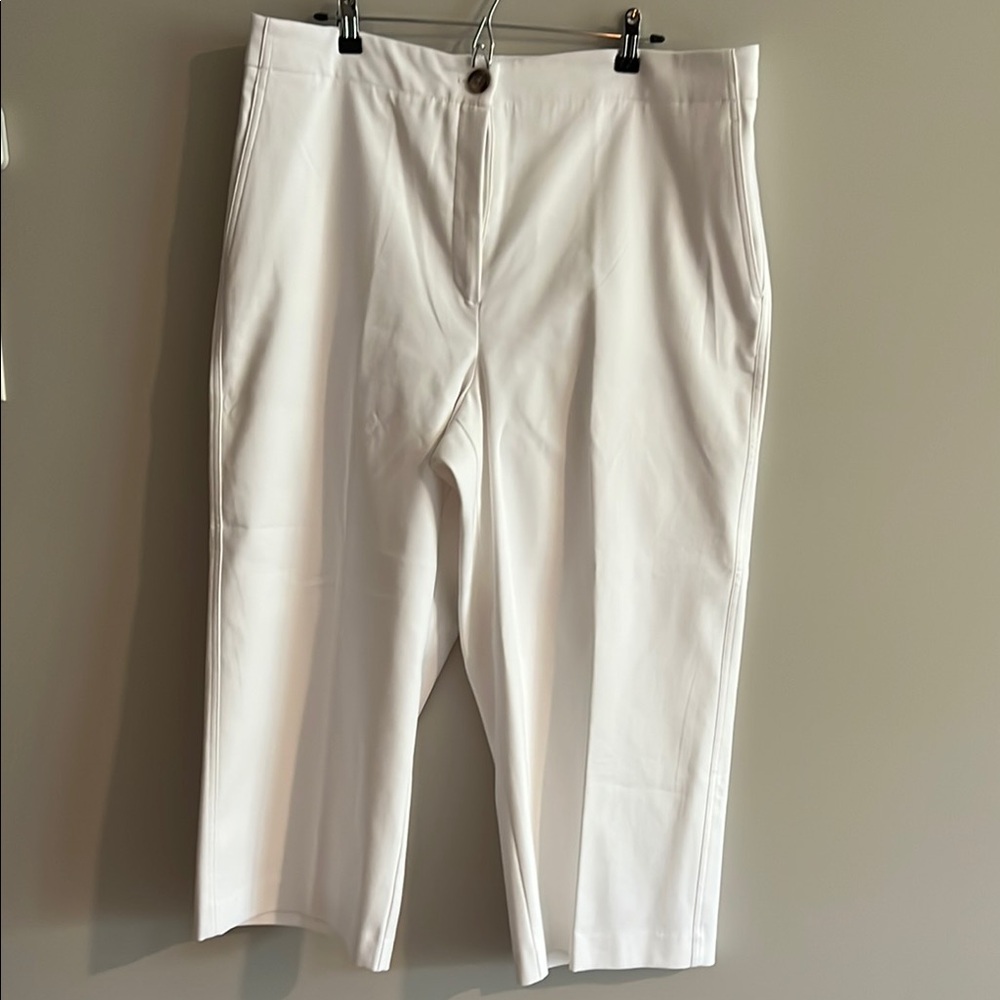 Ann Taylor White Wide Leg Pants